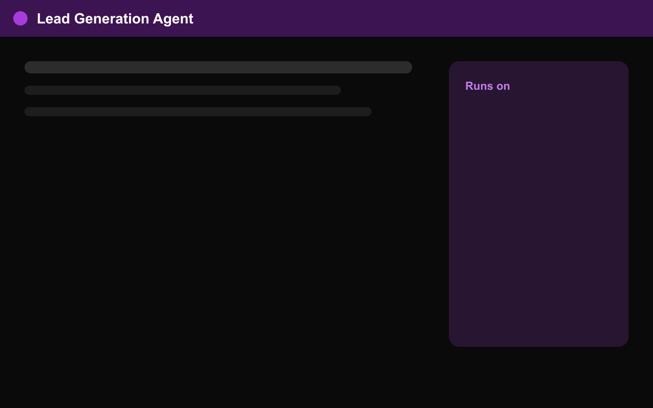 Lead Generation Agent screenshot 1