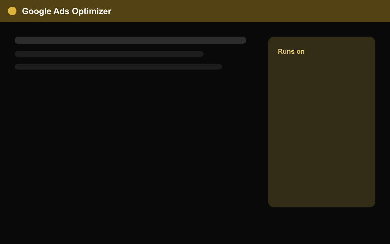 Google Ads Optimizer screenshot 1