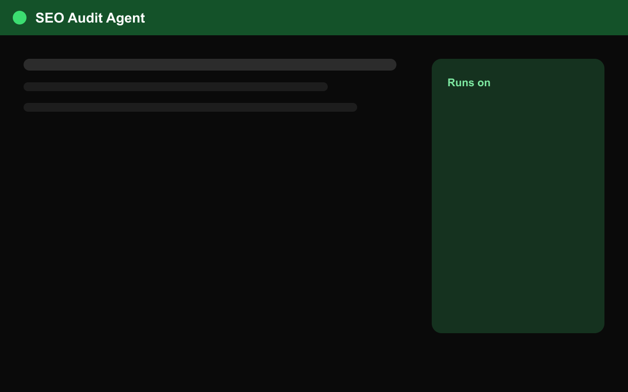 SEO Audit Agent screenshot 1