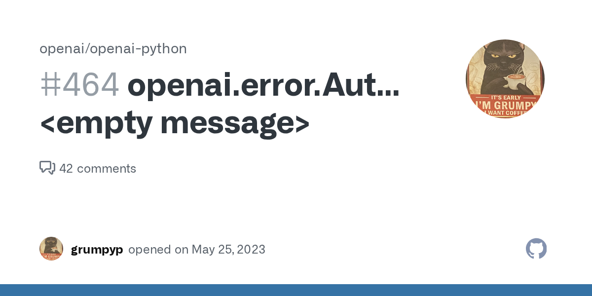 Fix OpenAI Python SDK AuthenticationError: Empty Message
