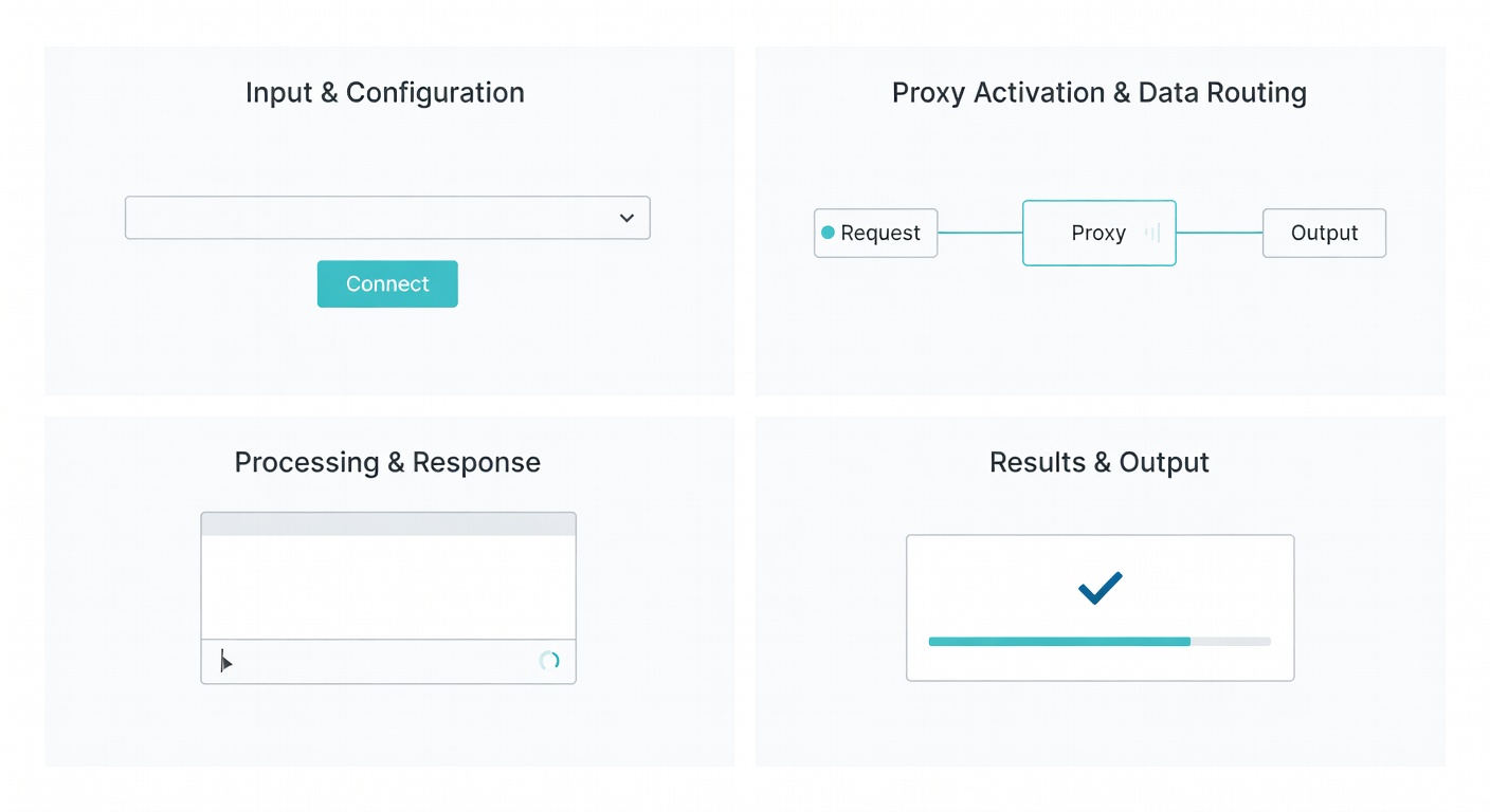 Step-by-step screenshot of Neura Market Claude proxy workflow