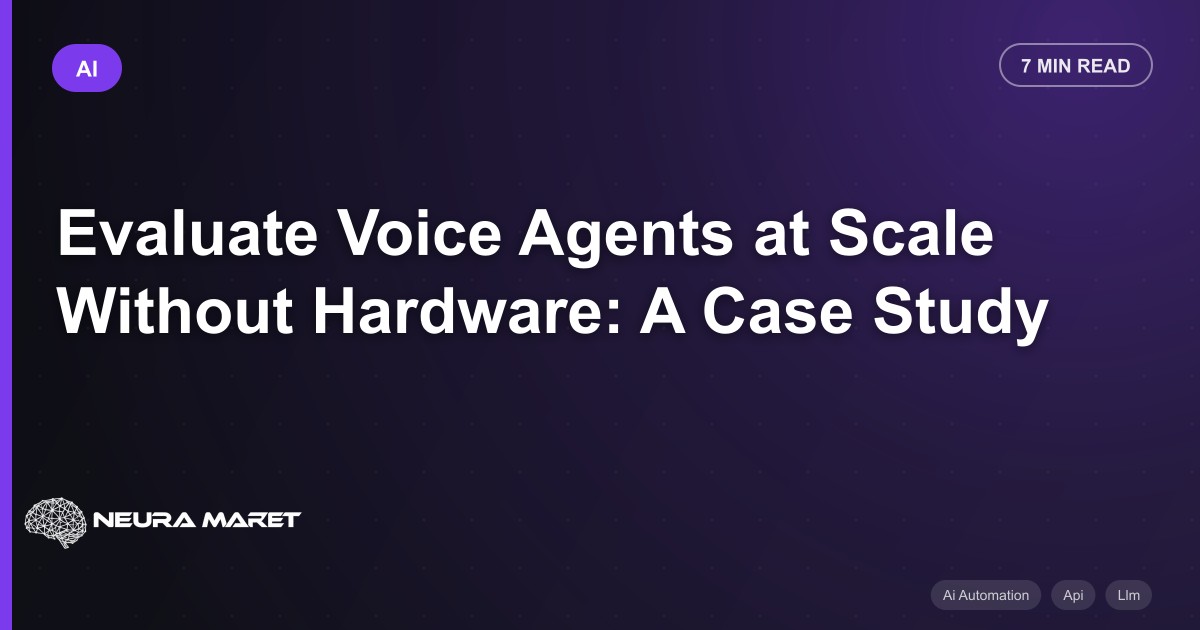 Evaluate Voice Agents at Scale Without Hardware: A Case Study