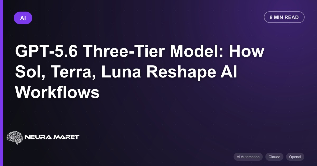 GPT-5.6 Three-Tier Model: How Sol, Terra, Luna Reshape AI Workflows