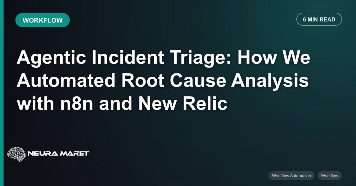 Agentic Incident Triage: How We Automated Root Cause Analysis with n8n and New Relic