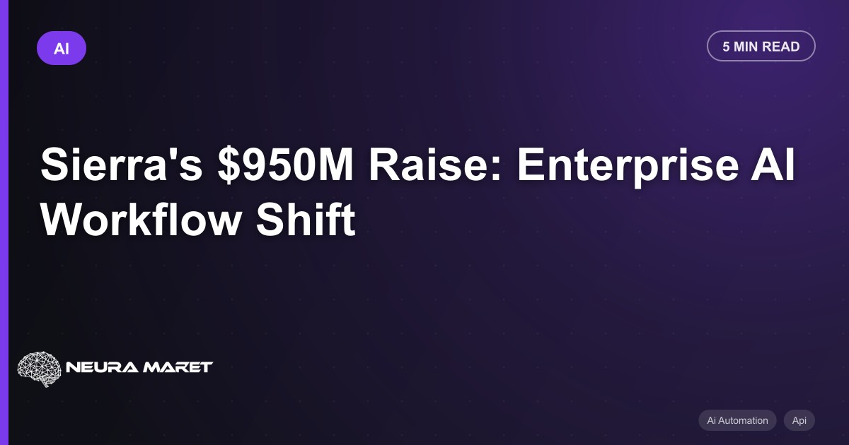 Sierra's $950M Raise: Enterprise AI Workflow Shift