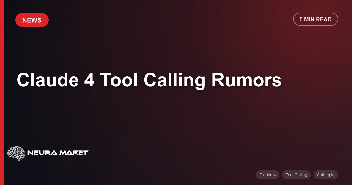 Claude 4 Tool Calling Rumors
