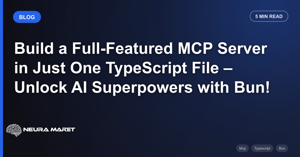 Build a Full-Featured MCP Server in Just One TypeScript File – Unlock AI Superpowers with Bun!