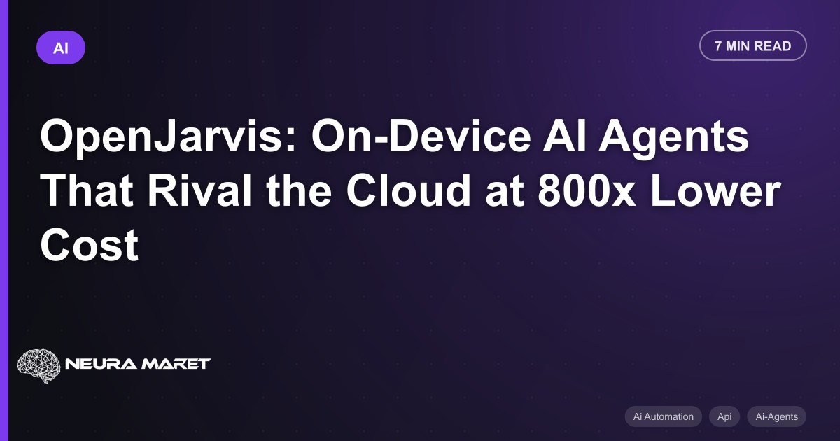 OpenJarvis: On-Device AI Agents That Rival the Cloud at 800x Lower Cost