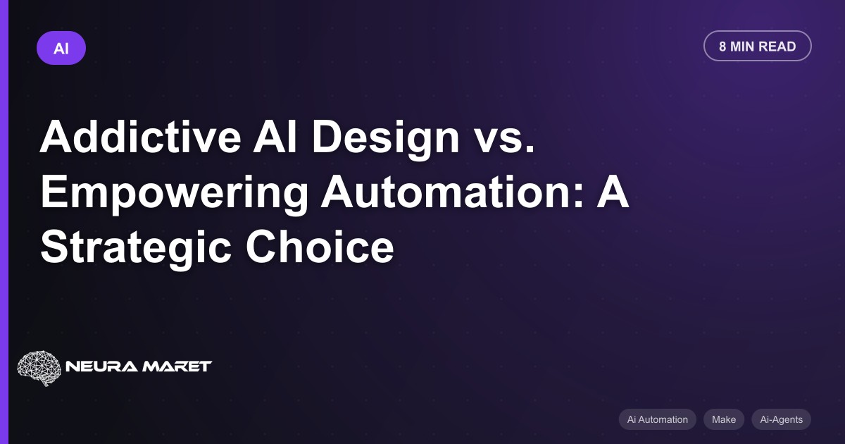 Addictive AI Design vs. Empowering Automation: A Strategic Choice