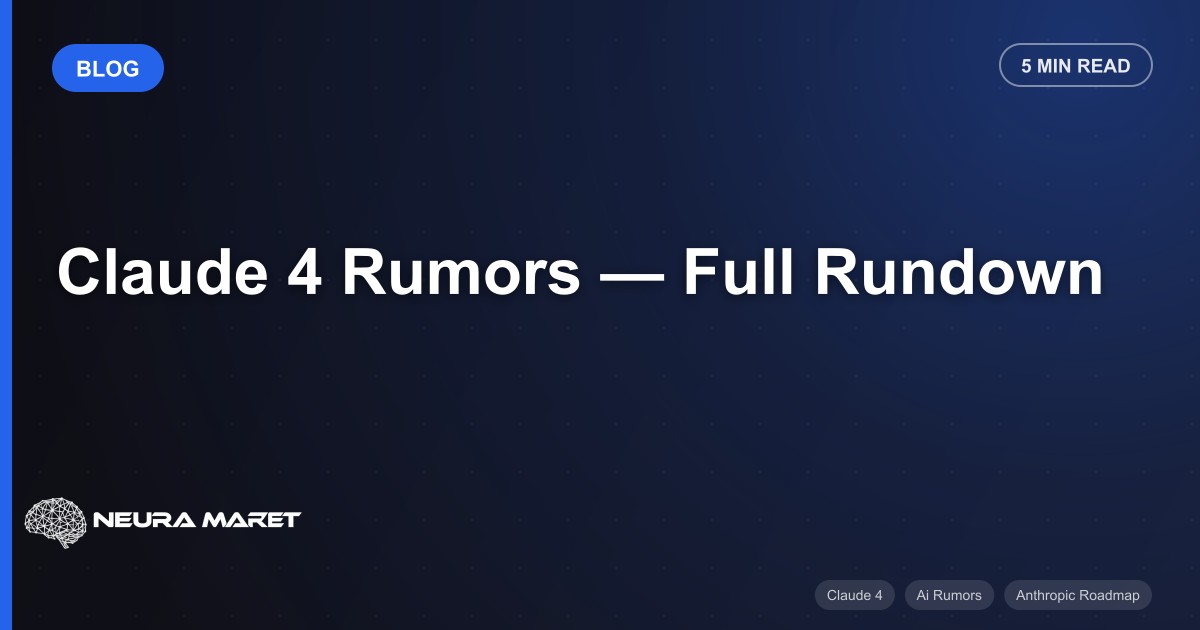 Claude 4 Rumors — Full Rundown