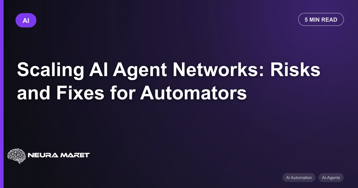 Scaling AI Agent Networks: Risks and Fixes for Automators