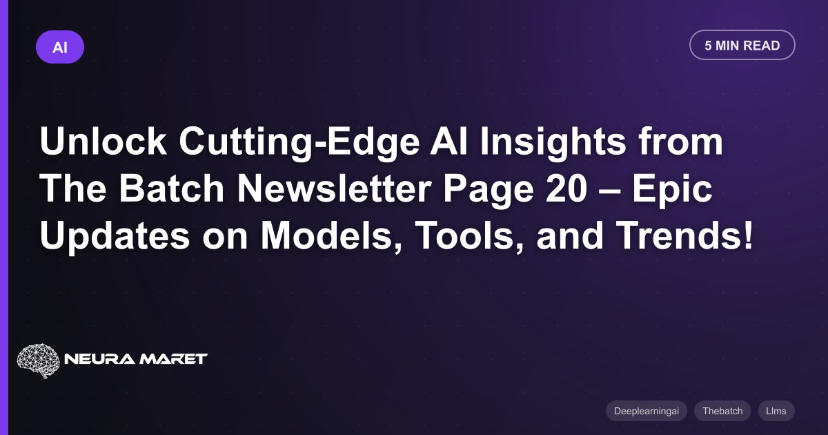 Unlock Cutting-Edge AI Insights from The Batch Newsletter Page 20 – Epic Updates on Models, Tools, and Trends!
