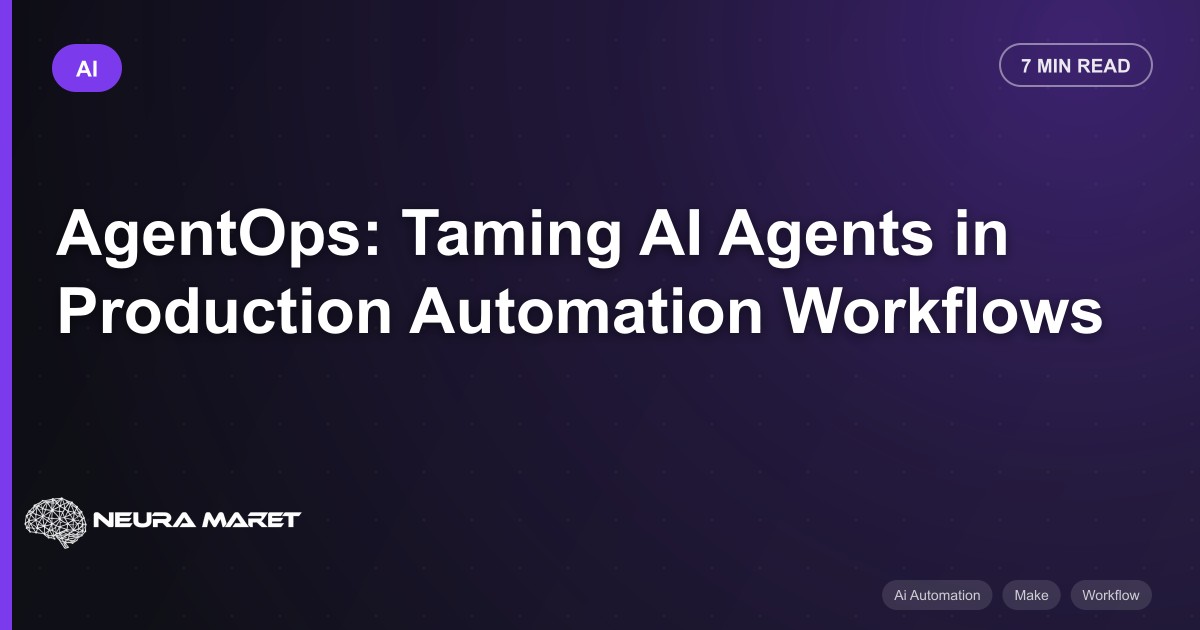 AgentOps: Taming AI Agents in Production Automation Workflows
