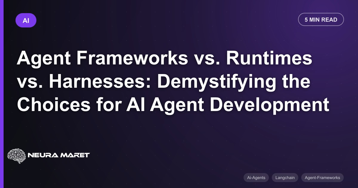 Agent Frameworks vs. Runtimes vs. Harnesses: Demystifying the Choices for AI Agent Development