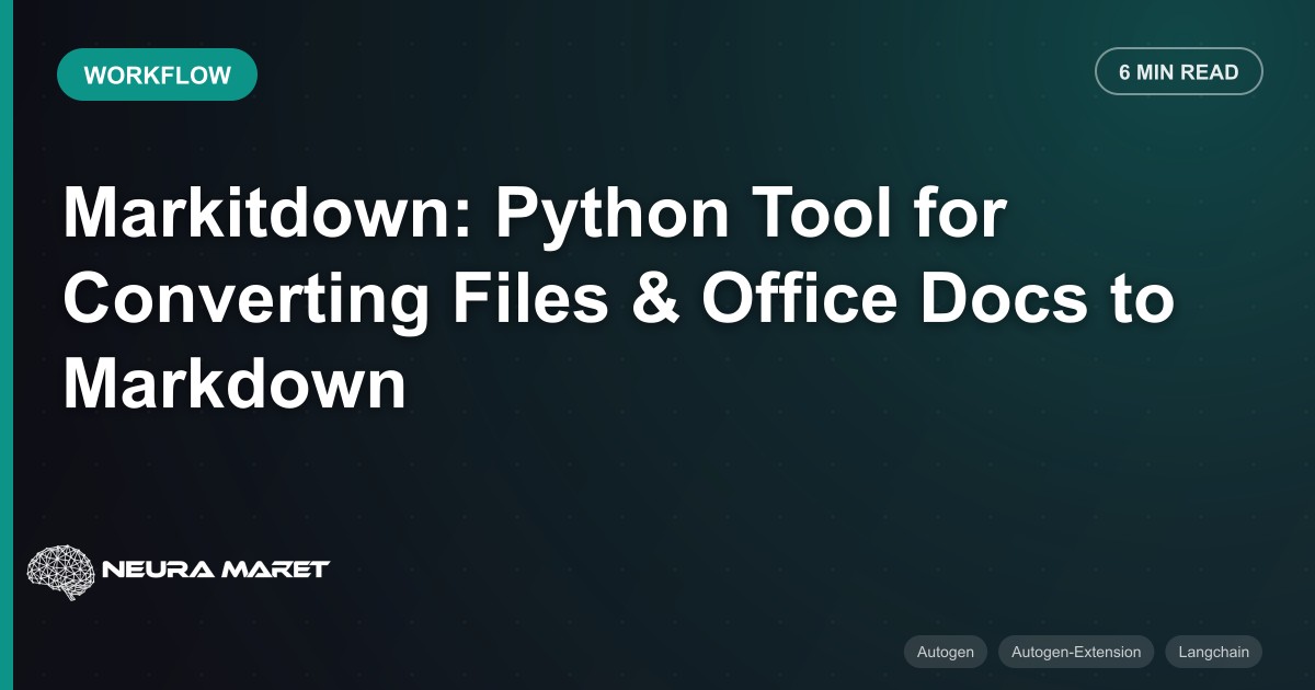 Markitdown: Python Tool for Converting Files & Office Docs to Markdown