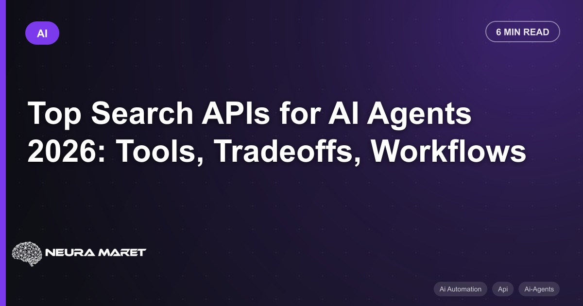 Top Search APIs for AI Agents 2026: Tools, Tradeoffs, Workflows