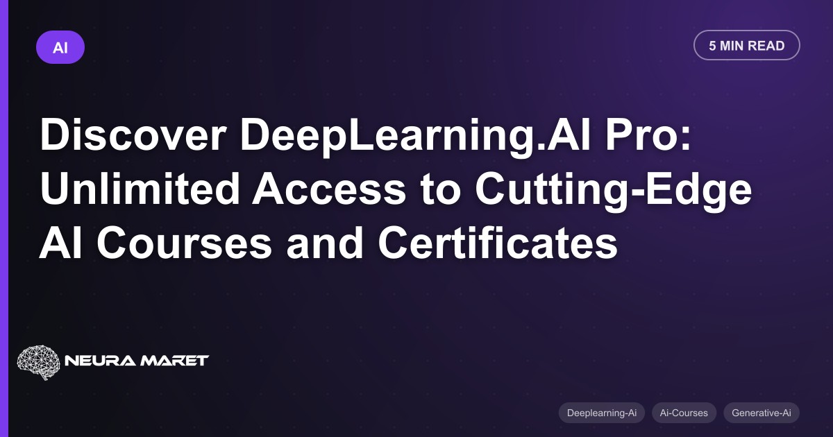 Discover DeepLearning.AI Pro: Unlimited Access to Cutting-Edge AI Courses and Certificates