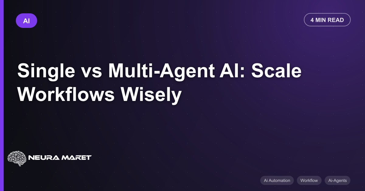 Single vs Multi-Agent AI: Scale Workflows Wisely