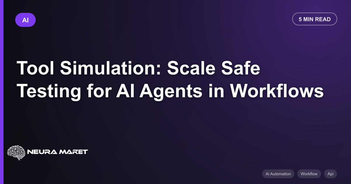 Tool Simulation: Scale Safe Testing for AI Agents in Workflows