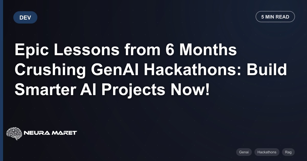 Epic Lessons from 6 Months Crushing GenAI Hackathons: Build Smarter AI Projects Now!