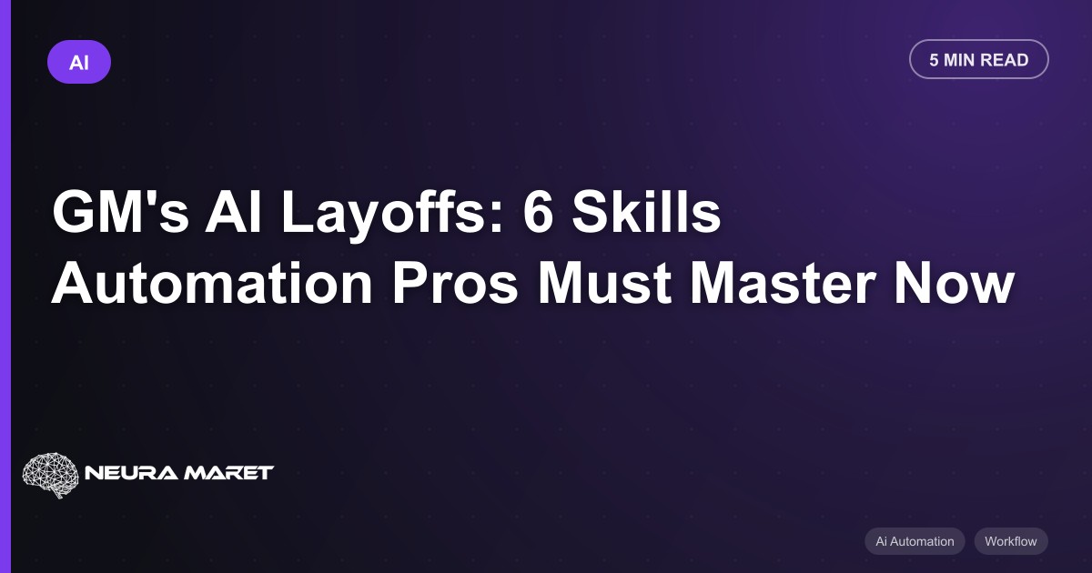 GM's AI Layoffs: 6 Skills Automation Pros Must Master Now