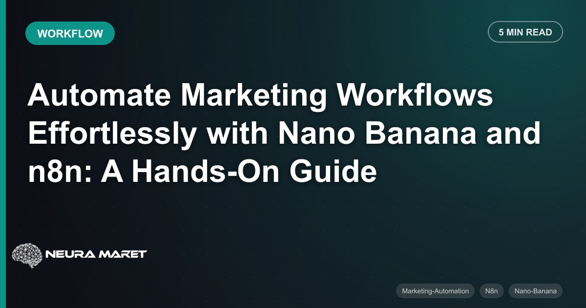Automate Marketing Workflows Effortlessly with Nano Banana and n8n: A Hands-On Guide