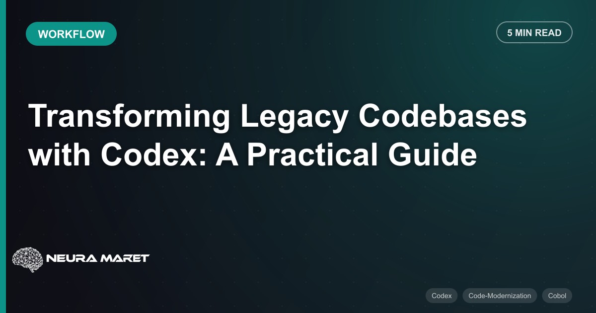 Transforming Legacy Codebases with Codex: A Practical Guide