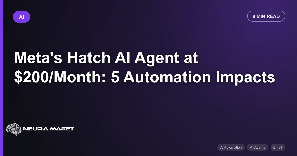 Meta's Hatch AI Agent at $200/Month: 5 Automation Impacts