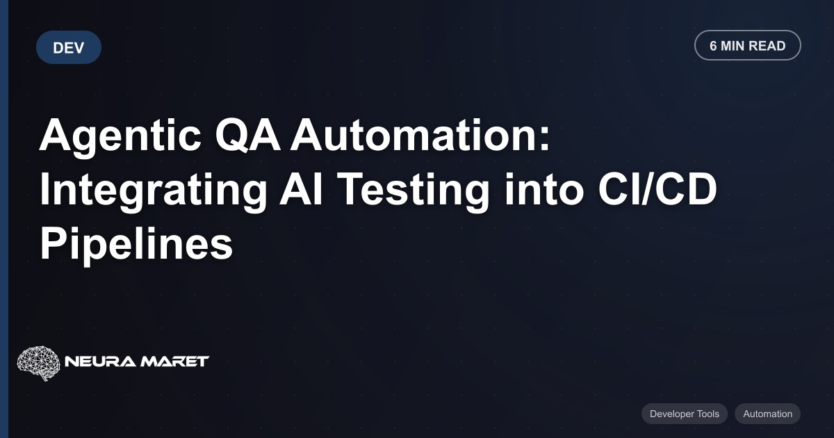 Agentic QA Automation: Integrating AI Testing into CI/CD Pipelines