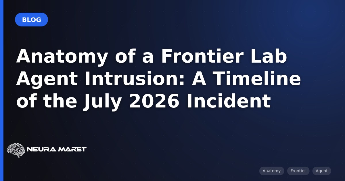 Anatomy of a Frontier Lab Agent Intrusion: A Timeline of the July 2026 Incident