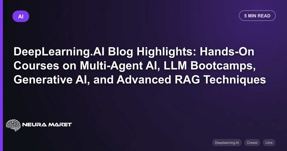 DeepLearning.AI Blog Highlights: Hands-On Courses on Multi-Agent AI, LLM Bootcamps, Generative AI, and Advanced RAG Techniques
