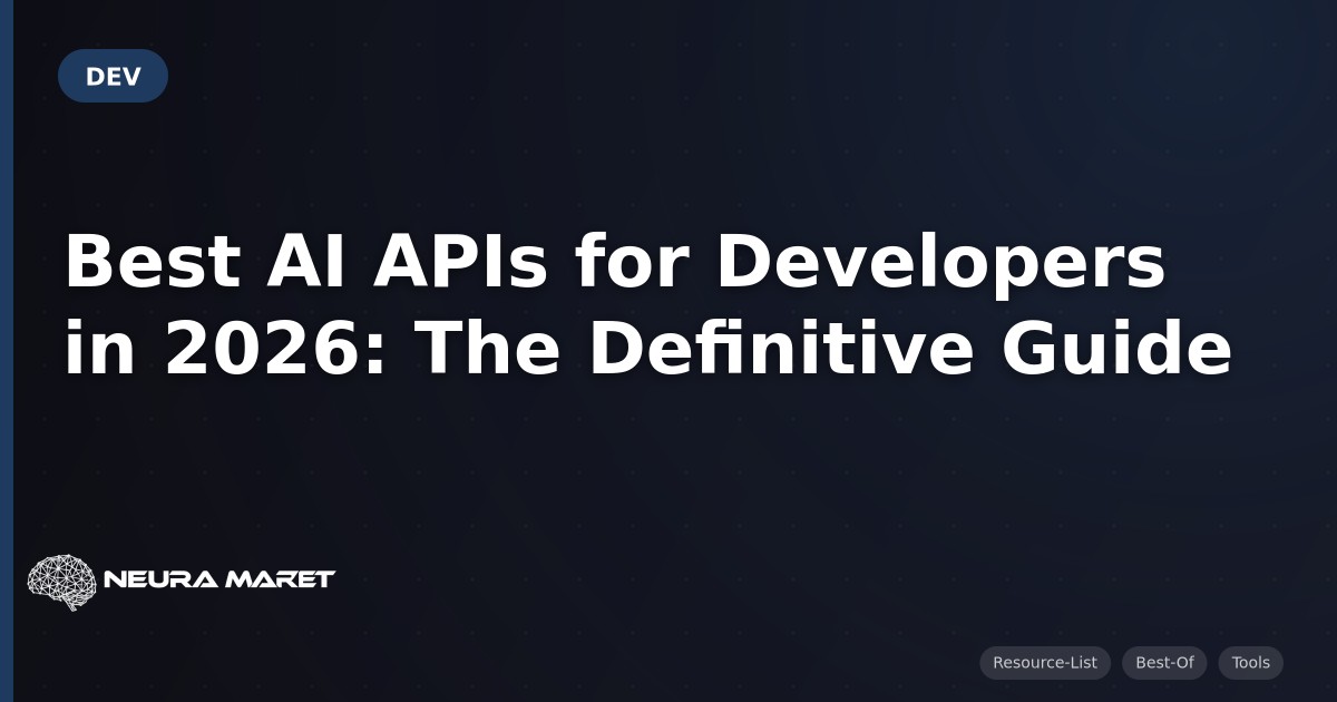 Best AI APIs for Developers in 2026: The Definitive Guide