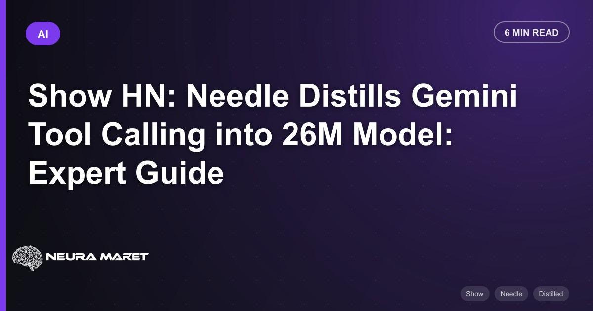 Show HN: Needle Distills Gemini Tool Calling into 26M Model: Expert Guide