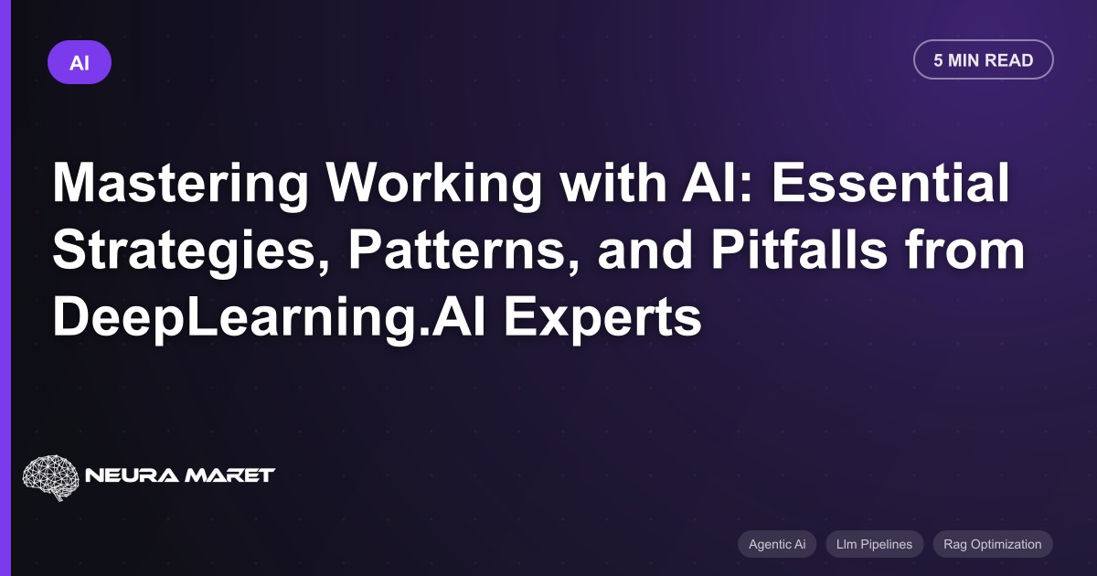 Mastering Working with AI: Essential Strategies, Patterns, and Pitfalls from DeepLearning.AI Experts
