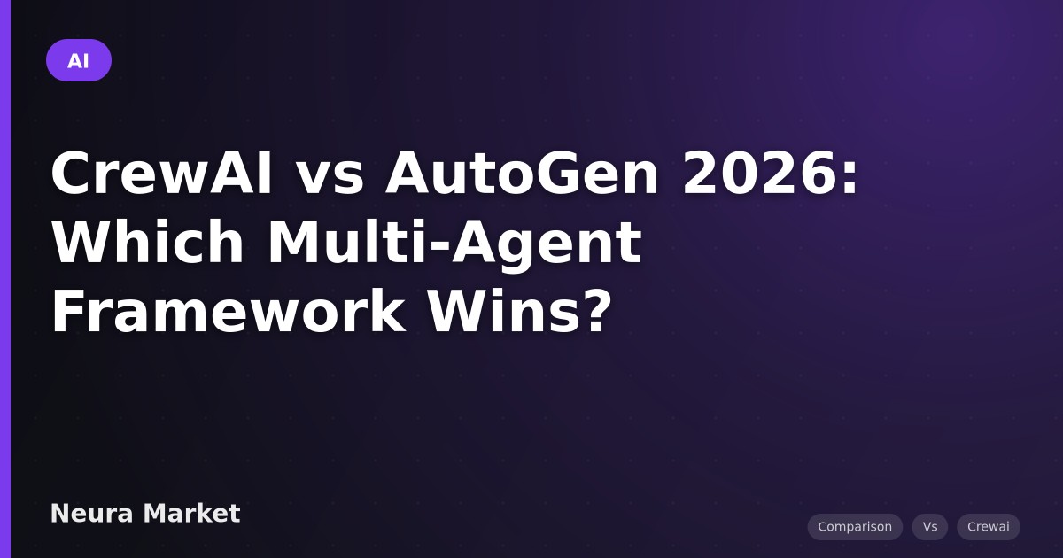 CrewAI vs AutoGen 2026: Which Multi-Agent Framework Wins?