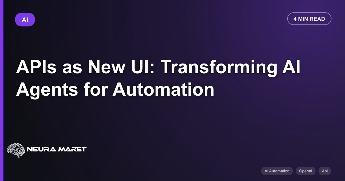 APIs as New UI: Transforming AI Agents for Automation