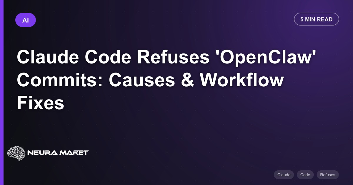 Claude Code Refuses 'OpenClaw' Commits: Causes & Workflow Fixes