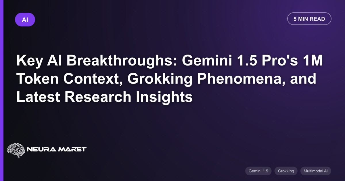 Key AI Breakthroughs: Gemini 1.5 Pro's 1M Token Context, Grokking Phenomena, and Latest Research Insights