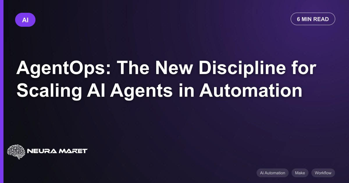 AgentOps: The New Discipline for Scaling AI Agents in Automation