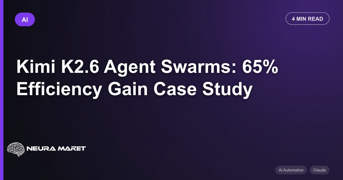 Kimi K2.6 Agent Swarms: 65% Efficiency Gain Case Study