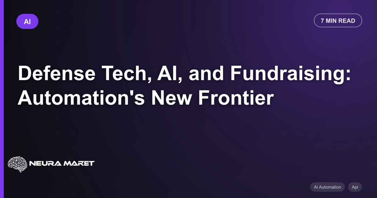 Defense Tech, AI, and Fundraising: Automation's New Frontier