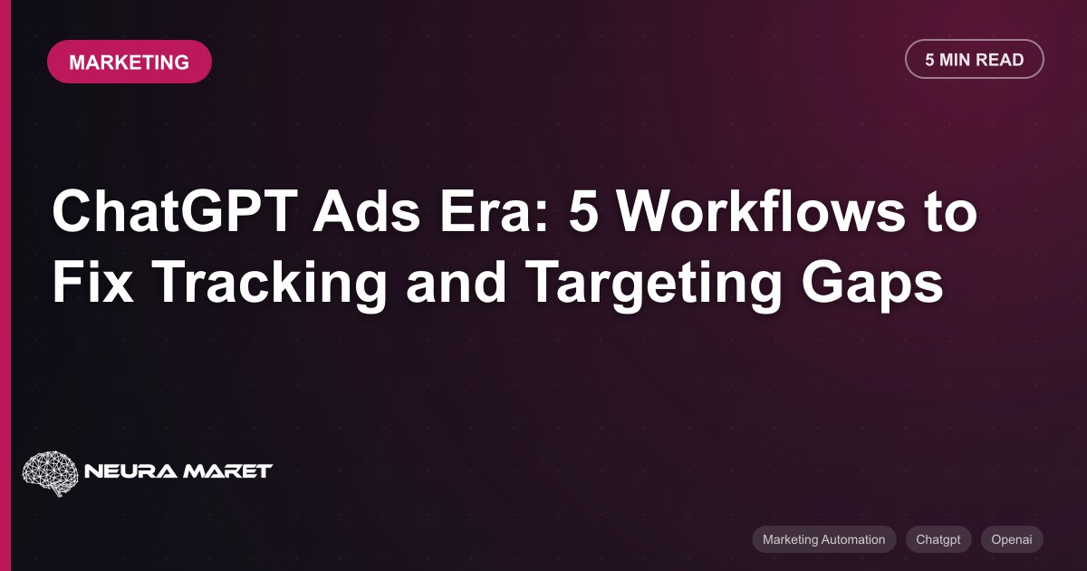 ChatGPT Ads Era: 5 Workflows to Fix Tracking and Targeting Gaps