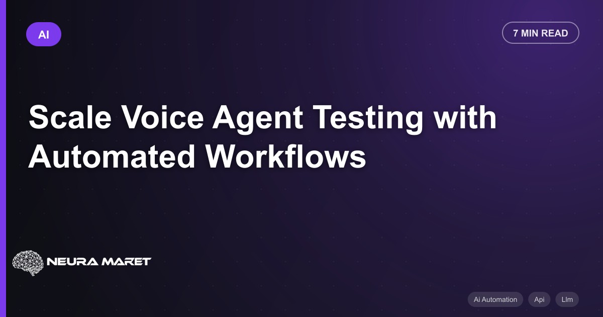 Scale Voice Agent Testing with Automated Workflows