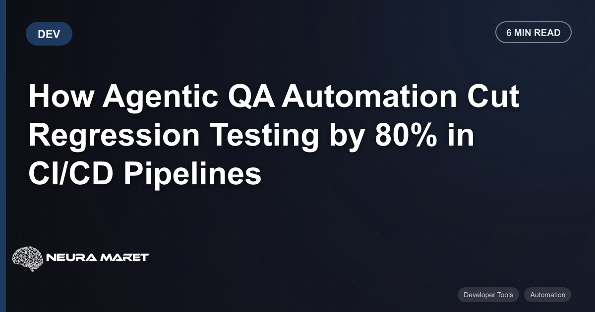 How Agentic QA Automation Cut Regression Testing by 80% in CI/CD Pipelines
