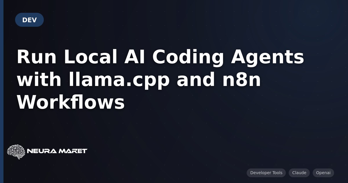 Run Local AI Coding Agents with llama.cpp and n8n Workflows