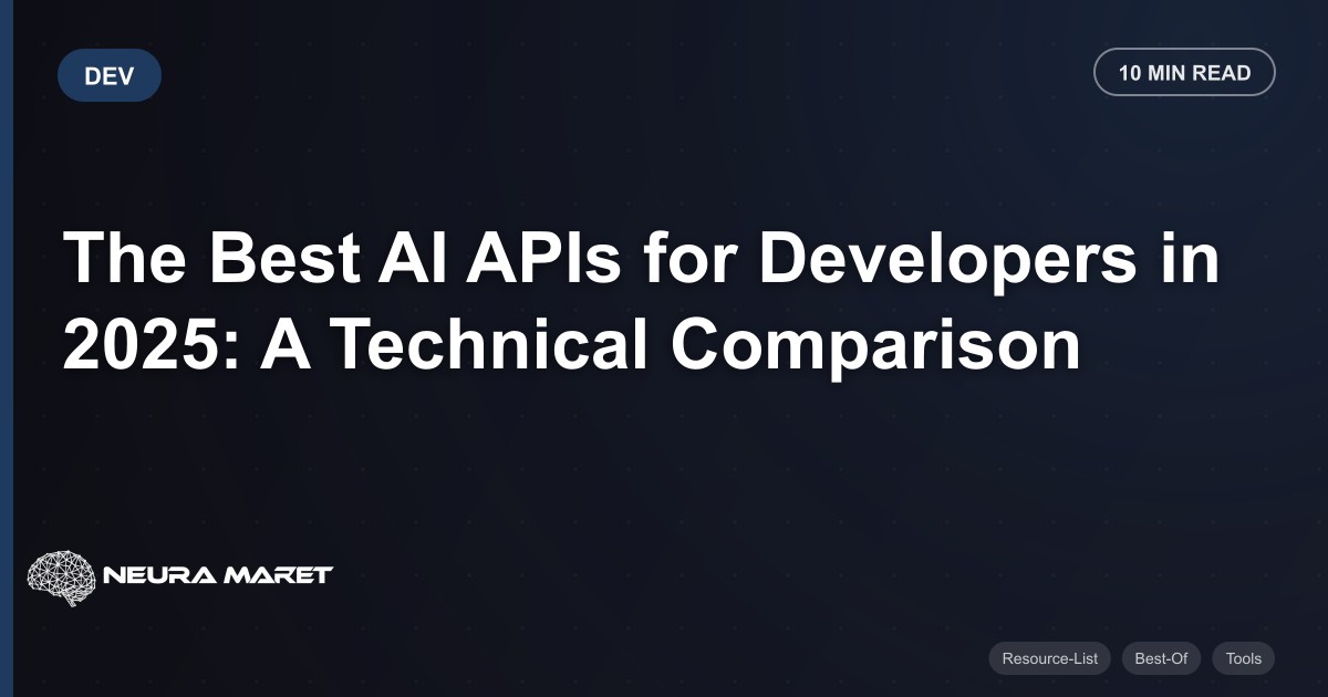 The Best AI APIs for Developers in 2025: A Technical Comparison