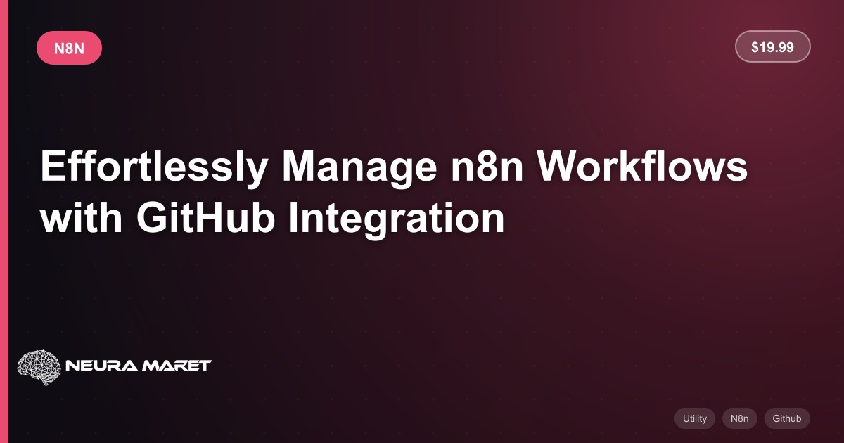 Effortlessly Manage n8n Workflows with GitHub Integration - n8n ...