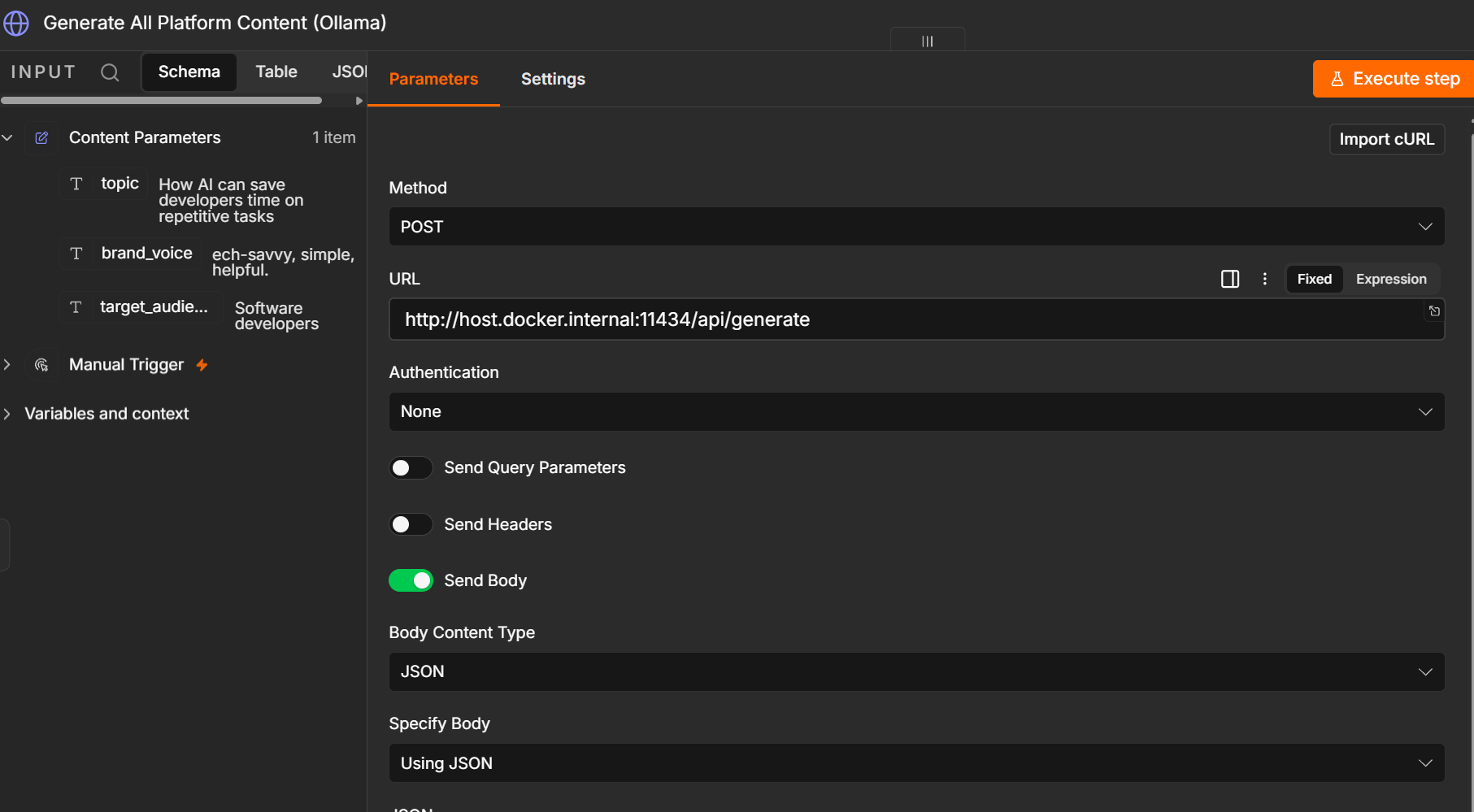 AI Social Media Content Generator — n8n + Ollama