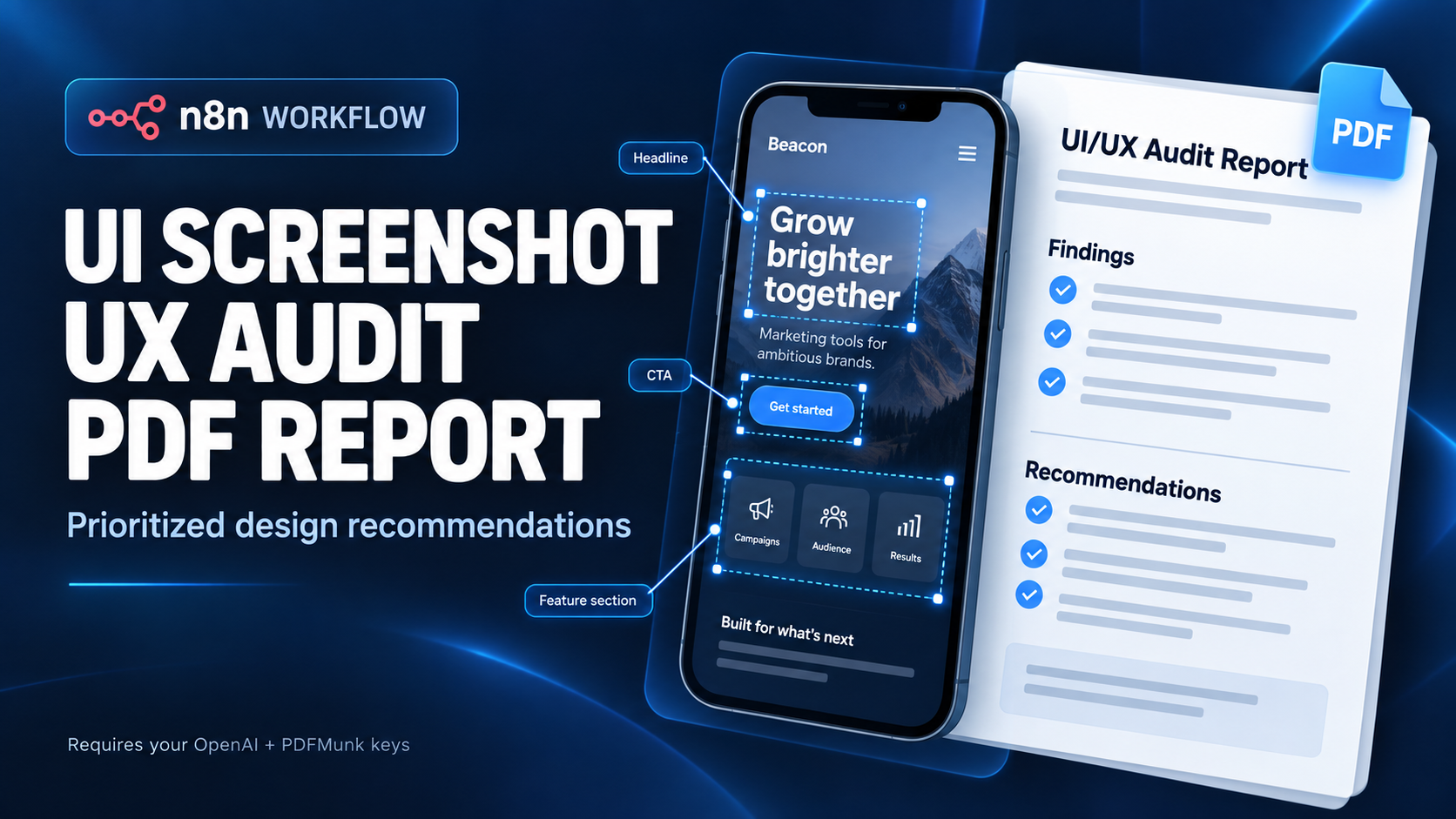UI Screenshot UX Audit with PDF Report